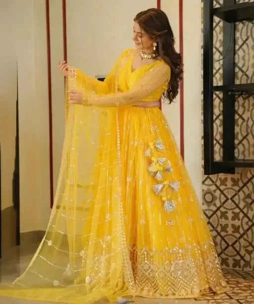 Yellow lehenga | haldi outfit